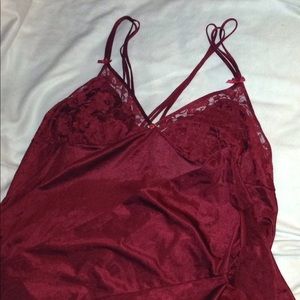 Fire Red Night Gown/Lingerie Sized 3X
